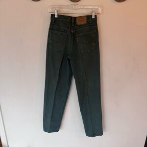 Vintage Levi's 550 orange tab Green Straight taper Jeans size 27